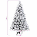 Kunstigt juletræ med julekugle 120 cm 150 LED'er Varm hvid