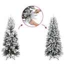 Kunstig juletræ med kugler 150 cm 150 LED'er Varm hvid