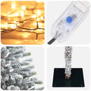 Kunstigt juletræ med julekugle 120 cm 150 LED'er Varm hvid
