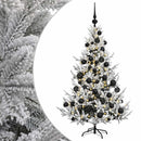 Kunstigt juletræ med julekugle 120 cm 150 LED'er Varm hvid