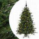 Kunstigt juletræ med julekugle 120 cm 150 LED'er Varm hvid