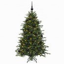 Kunstigt juletræ med julekugle 120 cm 150 LED'er Varm hvid