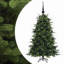 Kunstigt juletræ med julekugle 150 cm 150 LED'er Varm hvid