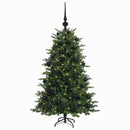 Kunstigt juletræ med julekugle 150 cm 150 LED'er Varm hvid