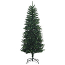 Kunstig juletræ med kugler 120 cm 150 LED'er Varm hvid