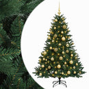 Kunstigt juletræ med julekugle 120 cm 150 LED'er Varm hvid