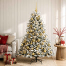 Kunstigt juletræ med julekugle 120 cm 150 LED'er Varm hvid