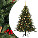 Kunstigt juletræ med julekugle 120 cm 150 LED'er Varm hvid