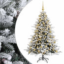 Kunstigt juletræ med julekugle 150 cm 150 LED'er Varm hvid