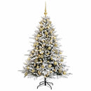 Kunstigt juletræ med julekugle 150 cm 150 LED'er Varm hvid