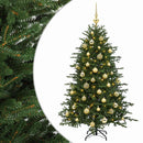 Kunstigt juletræ med julekugle 150 cm 150 LED'er Varm hvid
