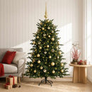 Kunstigt juletræ med julekugle 150 cm 150 LED'er Varm hvid