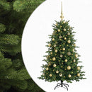 Kunstigt juletræ med julekugle 150 cm 150 LED'er Varm hvid