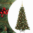 Kunstigt juletræ med julekugle 150 cm 150 LED'er Varm hvid