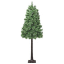 Kunstigt hængslet juletræ med julekugler 120 cm 150 LED'er