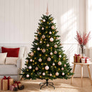 Kunstigt juletræ med julekugle 150 cm 150 LED'er Varm hvid
