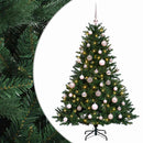 Kunstigt juletræ med julekugle 150 cm 150 LED'er Varm hvid