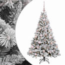 Kunstigt juletræ med julekugle 120 cm 150 LED'er Varm hvid