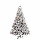 Kunstigt juletræ med julekugle 120 cm 150 LED'er Varm hvid