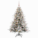 Kunstigt juletræ med julekugle 120 cm 150 LED'er Varm hvid