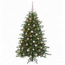Kunstigt juletræ med julekugle 150 cm 150 LED'er Varm hvid
