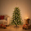 Kunstigt juletræ med julekugle 150 cm 150 LED'er Varm hvid