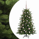 Kunstigt juletræ med julekugle 150 cm 150 LED'er Varm hvid