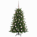 Kunstigt juletræ med julekugle 150 cm 150 LED'er Varm hvid