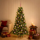 Kunstigt juletræ med julekugle 150 cm 150 LED'er Varm hvid