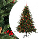 Kunstigt juletræ med julekugle 150 cm 150 LED'er Varm hvid