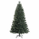 Kunstig juletræ med kugler 120 cm 150 LED'er Varm hvid