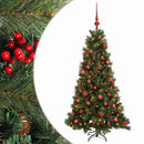 Kunstigt juletræ med julekugle 150 cm 150 LED'er Varm hvid