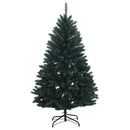 Kunstigt juletræ i mørkegrøn med julekugler 120 cm 150 LED'er