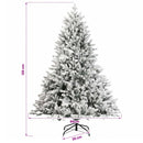 Kunstigt juletræ med julekugle 120 cm 150 LED'er Varm hvid