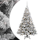 Kunstig juletræ med kugler 120 cm 150 LED'er Varm hvid