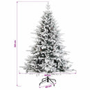 Kunstigt juletræ med julekugle 120 cm 150 LED'er Varm hvid