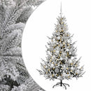 Kunstigt juletræ med julekugle 120 cm 150 LED'er Varm hvid