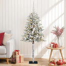 Kunstig juletræ med kugler 180 cm 300 LED'er Varm hvid