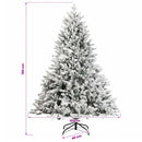 Kunstigt juletræ med julekugle 150 cm 150 LED'er Varm hvid