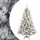 Kunstigt juletræ med julekugle 150 cm 150 LED'er Varm hvid