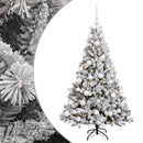 Kunstig juletræ med kugler 120 cm 150 LED'er Varm hvid