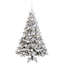 Kunstig juletræ med kugler 120 cm 150 LED'er Varm hvid