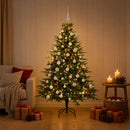 Kunstigt juletræ med julekugle 120 cm 150 LED'er Varm hvid