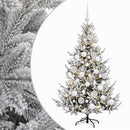 Kunstigt juletræ med julekugle 150 cm 150 LED'er Varm hvid