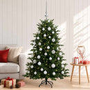 Kunstigt juletræ med julekugle 150 cm 150 LED'er Varm hvid