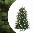 Kunstigt juletræ med julekugle 150 cm 150 LED'er Varm hvid