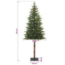 Kunstig juletræ med kugler 120 cm 150 LED'er Varm hvid