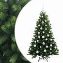 Kunstig juletræ med kugler 150 cm 150 LED'er Varm hvid