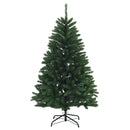 Kunstigt juletræ mellemgrønt med julekugle 120 cm 150 LED'er