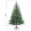 Kunstigt Hinged Juletræ 180 cm 300 LED'er Varm hvid